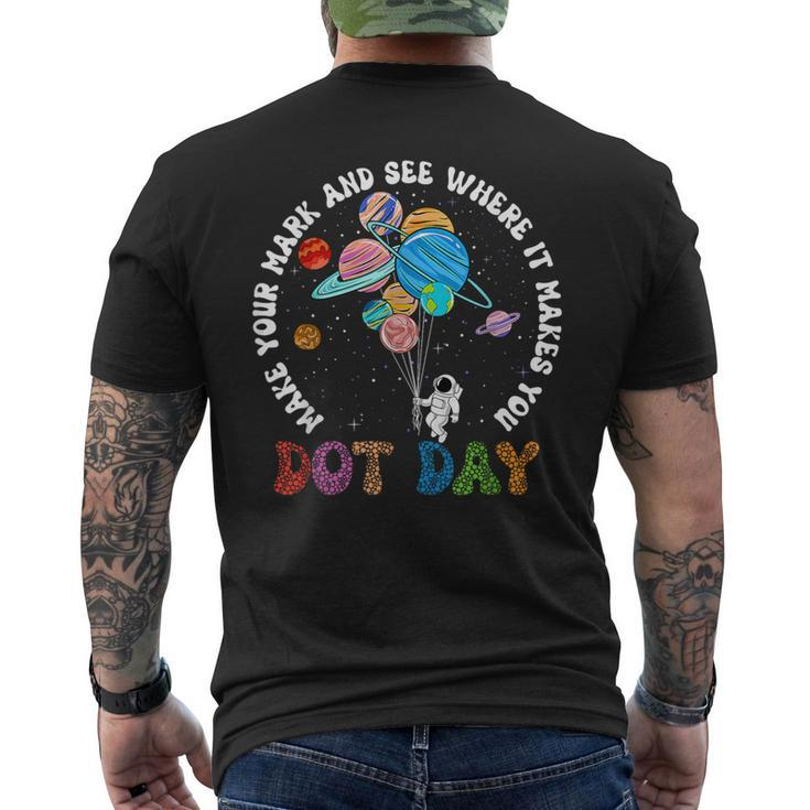 International Dot Day Make Mark Astronaut Planet Polka Dot Men's T-shirt Back Print