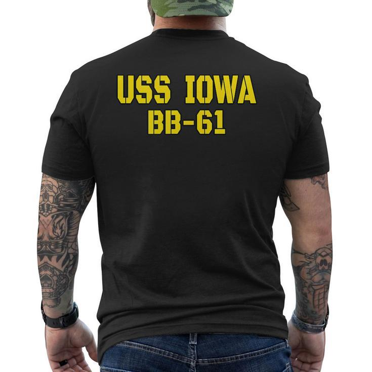 Iowa Battleship Veteran Warship Bb61 Father Grandpa Dad Son For Women Men's Back Print T-shirt