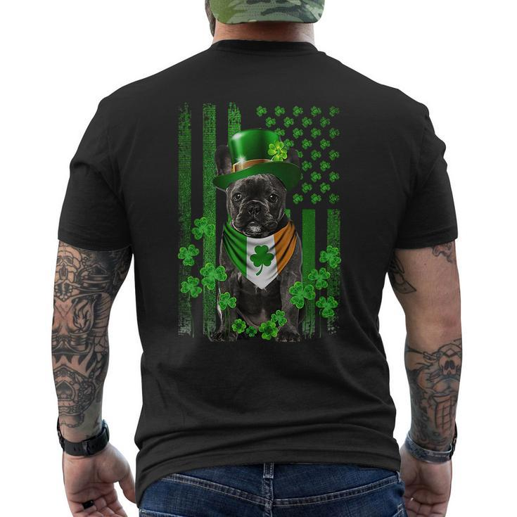 Irish French Bulldog St Patricks Day Funny Leprechaun Flag Leprechaun Funny Gifts Mens Back Print T-shirt