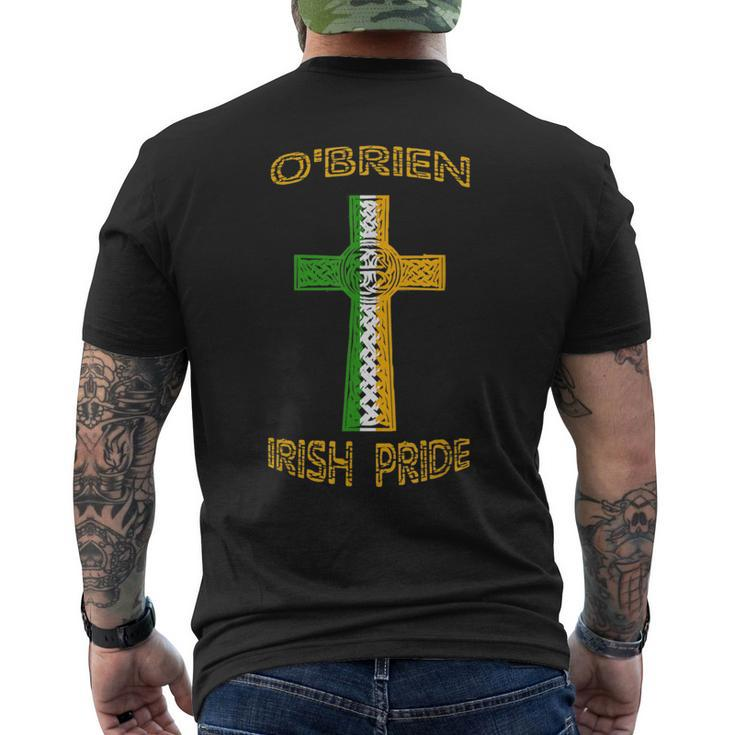 Irish Last Name Obrien Celtic Cross Heritage Pride  Mens Back Print T-shirt