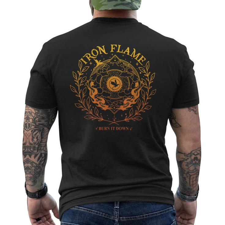Iron Flame Born Of Down Dragon Rider Book Fourth Wing Men's T-shirt Back Print