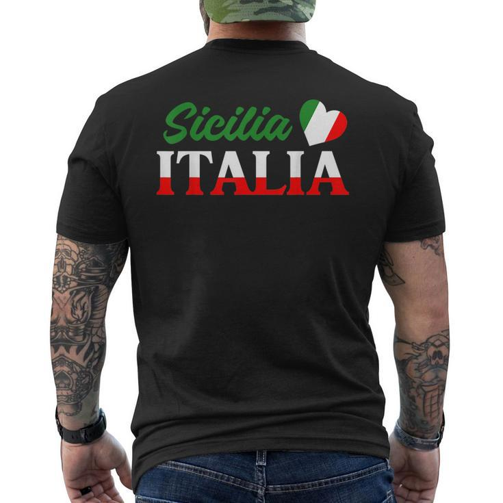 Italian City Italy Born Culture Cute Sicilia Italia  Mens Back Print T-shirt
