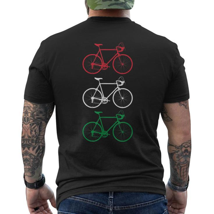 Italian Italy Flag Cycling Vintage Bicycles Gift   Mens Back Print T-shirt