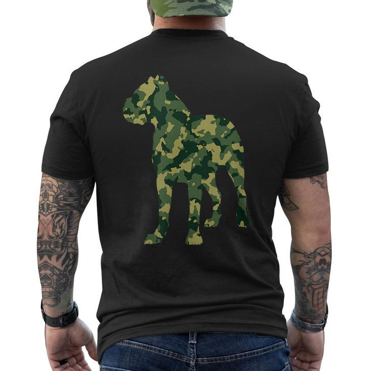 Italian Mastiff Cane Corso Dog Camouflage Gift  Mens Back Print T-shirt
