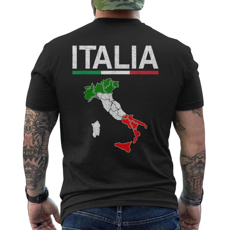 Italy Flag Vintage Italian Design Italia  Mens Back Print T-shirt