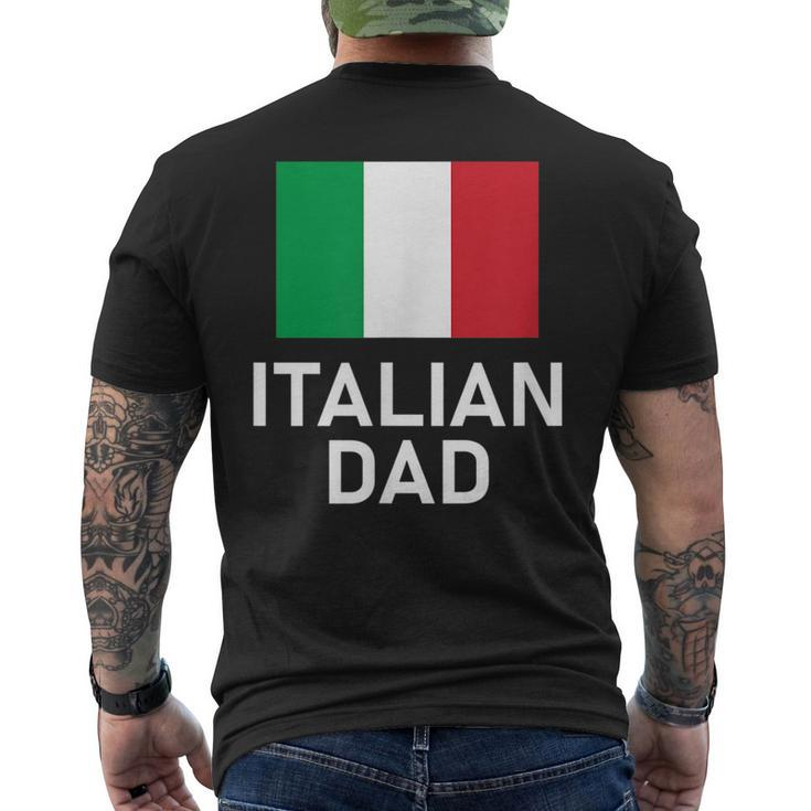 Italy Italian Dad Flag For Family  Mens Back Print T-shirt