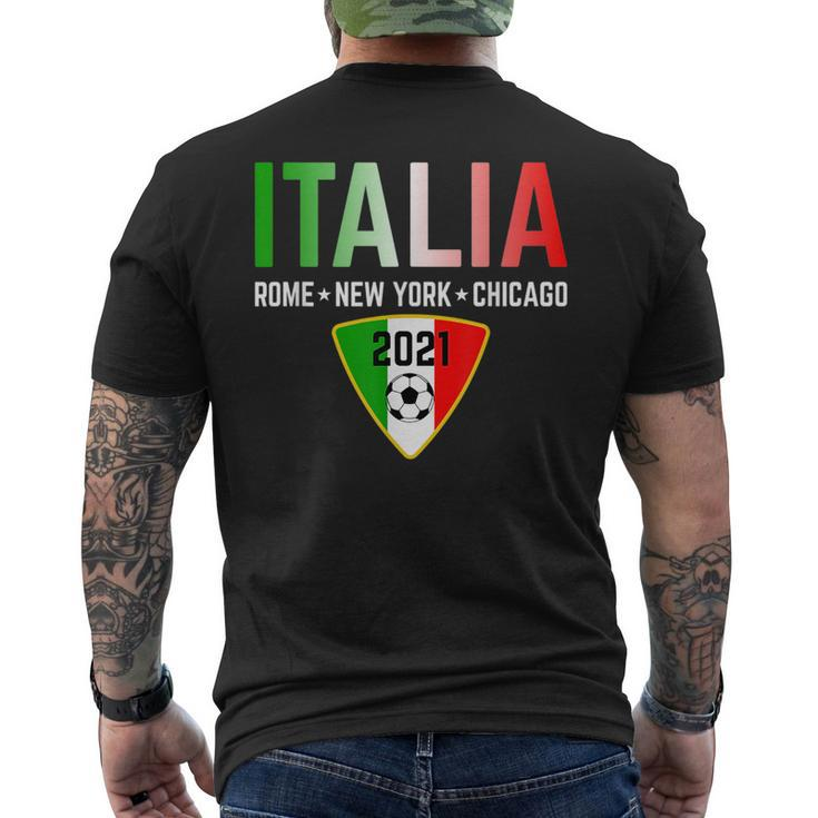 Italy Soccer 2020 2021 Italia Italian New York Chicago  Mens Back Print T-shirt