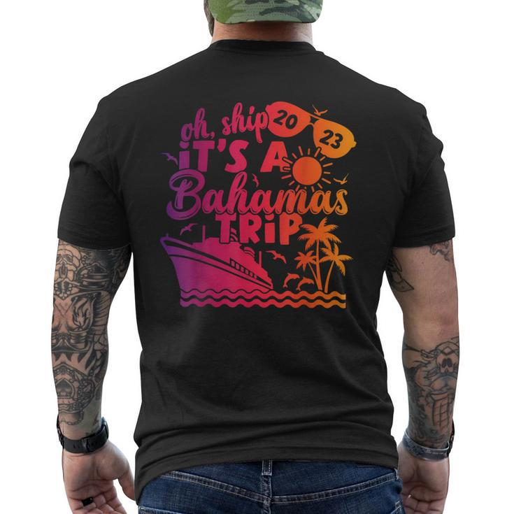 Its A Bahamas Trip 2023 Family Cruise Ship  Mens Back Print T-shirt