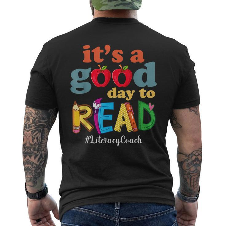 Its A Good Day To Read Book Lover Reading Literacy Coach Reading Funny Designs Funny Gifts Mens Back Print T-shirt