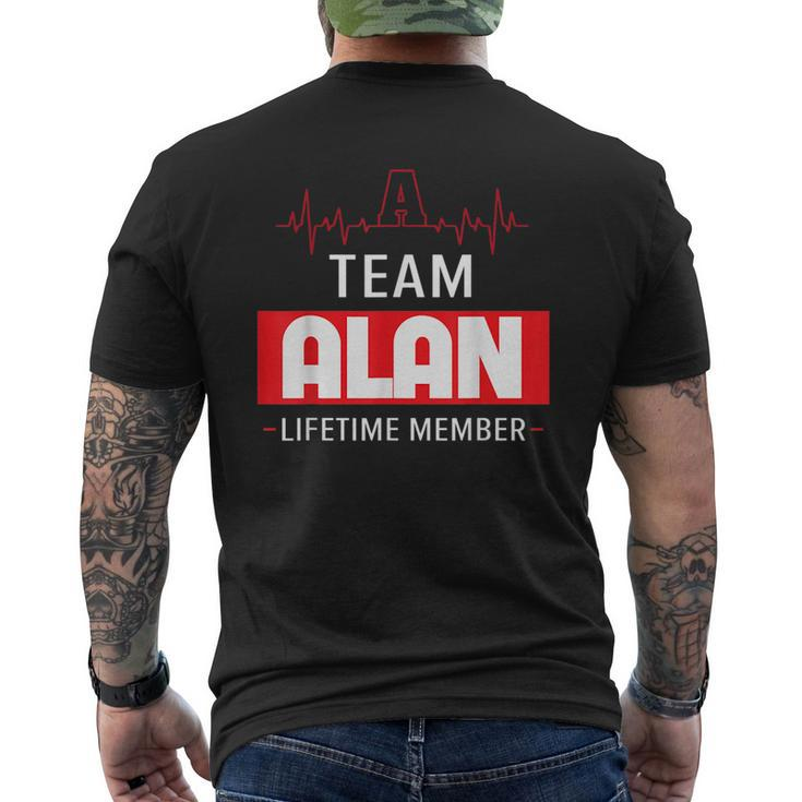 Its A Team Alan Lifetime Member Thing Family First Last Name Funny Last Name Designs Funny Gifts Mens Back Print T-shirt
