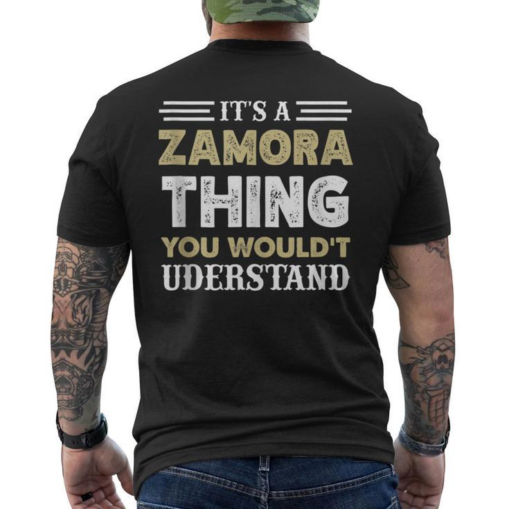 Its A Zamora Thing You Wouldnt Understand Matching Name Mens Back Print T-shirt