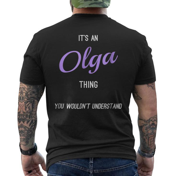 Its An Olga Thing Funny Personalized First Name Mens Back Print T-shirt