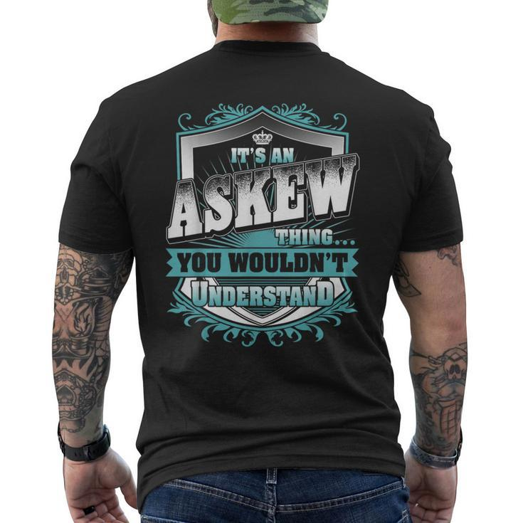 It's An Askew Thing You Wouldn't Understand Name Vintage Men's T-shirt Back Print