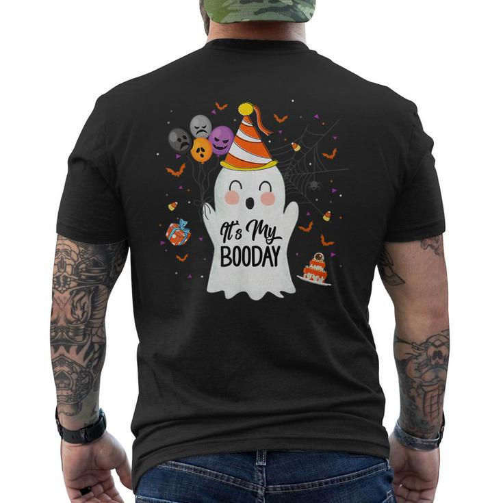 It's My Boo Day Horror Halloween Birthday Ghost Halloween Men's T-shirt Back Print