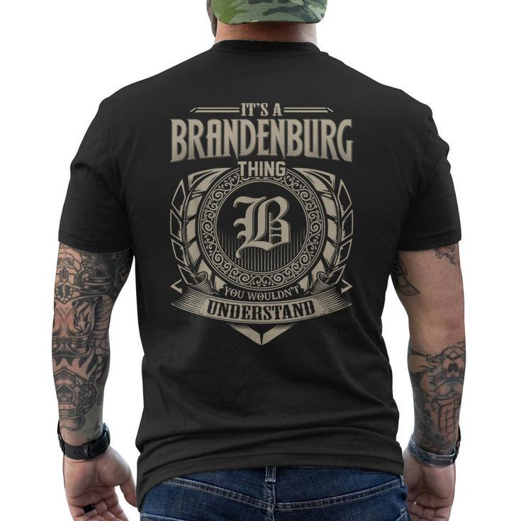 It's A Brandenburg Thing You Wouldnt Understand Name Vintage Men's T-shirt Back Print