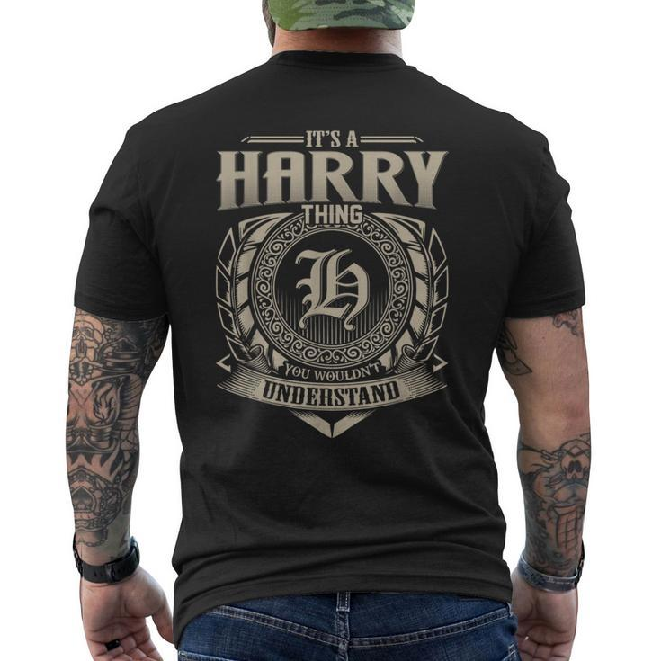 It's A Harry Thing You Wouldn't Understand Name Vintage Men's T-shirt Back Print