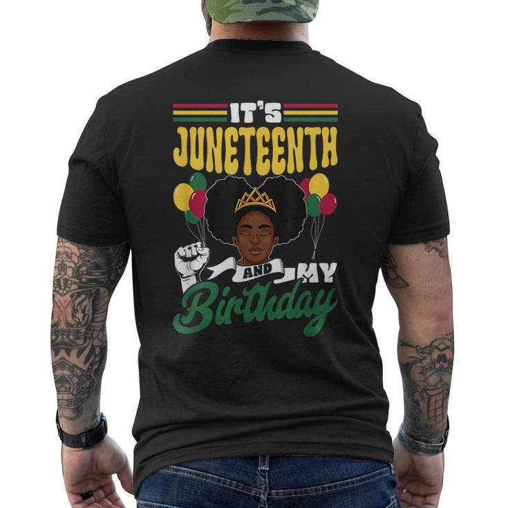 Its Junenth And My Birthday 1865 American African Black  Mens Back Print T-shirt