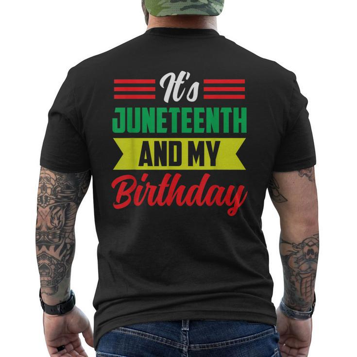 Its Junenth And My Birthday Africa American Black 1865  Mens Back Print T-shirt