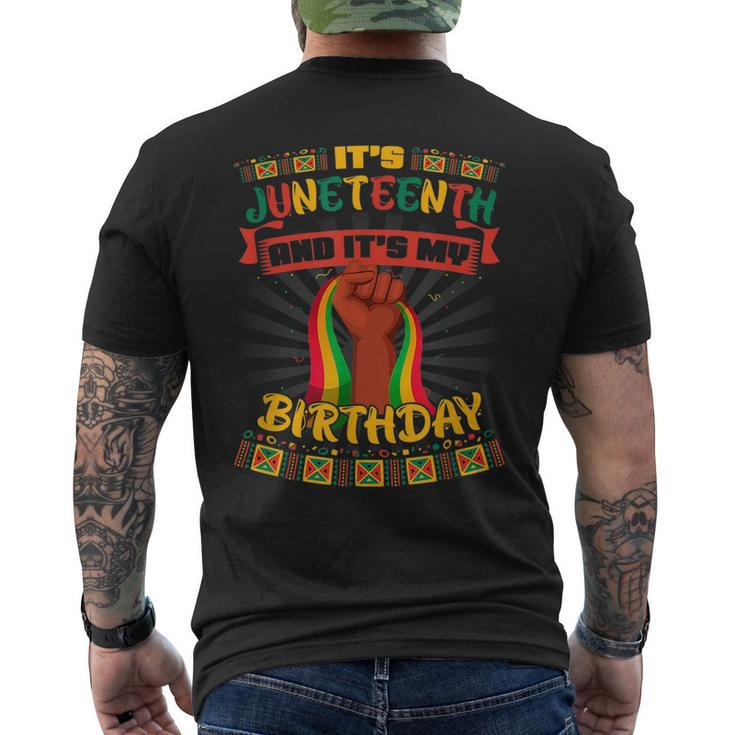 Its Junenth And My Birthday African Black Junenth  Mens Back Print T-shirt