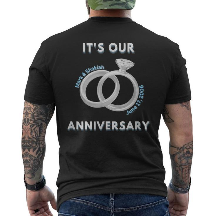 Its Our Anniversary Custom  Mens Back Print T-shirt