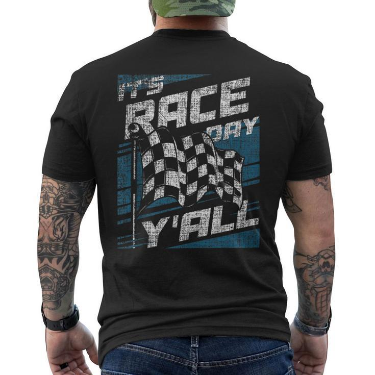 Its Race Day Yall Sprint Car Racer Dirt Track Racing Racing Funny Gifts Mens Back Print T-shirt
