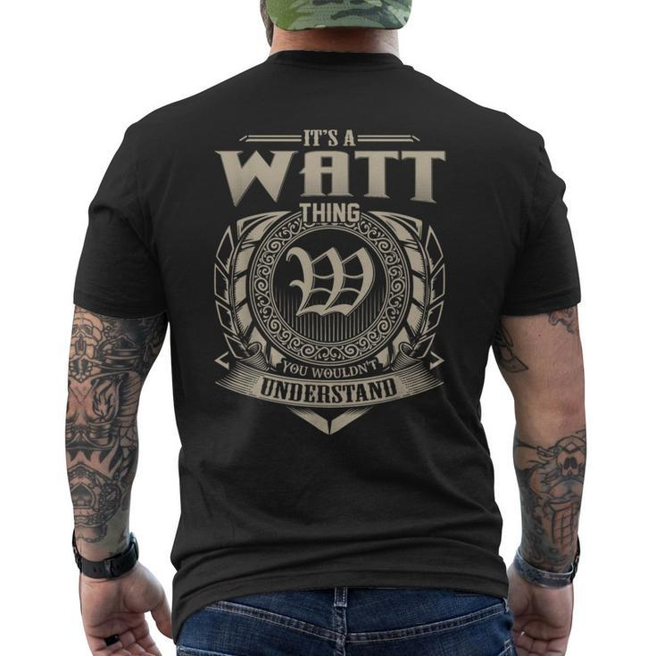 It's A Watt Thing You Wouldn't Understand Name Vintage Men's T-shirt Back Print