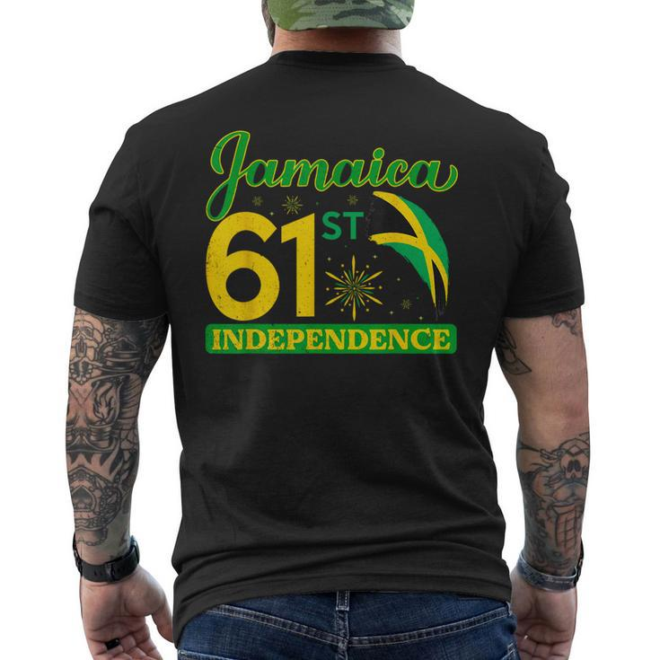 Jamaica 61St Independence Day Celebration Jamaican Flag  Mens Back Print T-shirt
