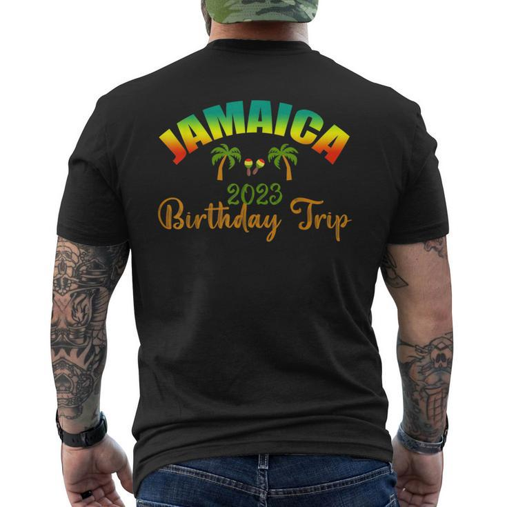 Jamaica Birthday Trip 2023 Matching Birthday Party Road Trip Mens Back Print T-shirt