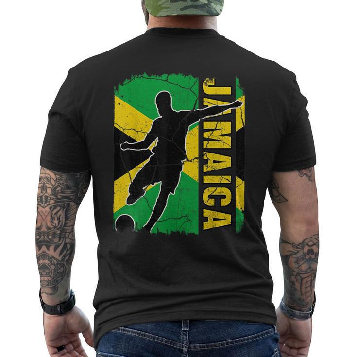 Jamaican Soccer Team Jamaica Flag Jersey Football Fans Men's Back Print T-shirt