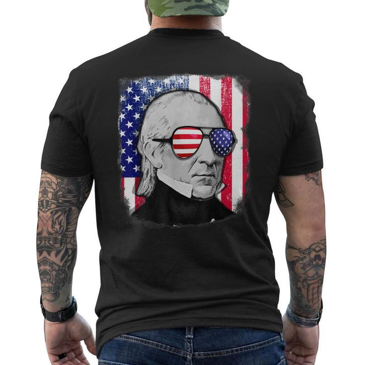 James K Polk Us Flag 4Th Of July Men's Back Print T-shirt