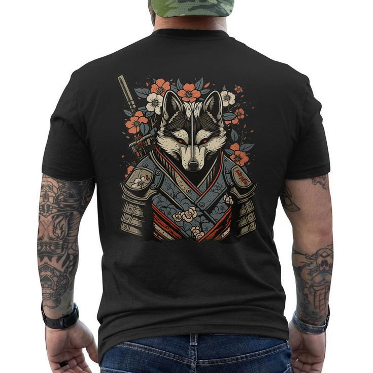 Japanese Samurai Wolf Tattoo Vintage Kawaii Ninja For Women Men's Back Print T-shirt