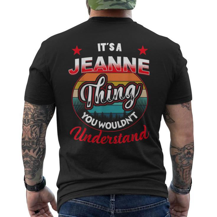 Jeanne Retro Name  Its A Jeanne Thing Mens Back Print T-shirt