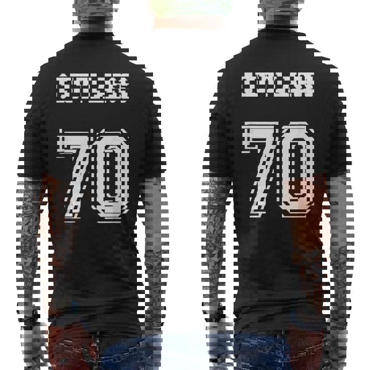 Jersey Style Cutlass 70 1970 Old School Muscle Car Mens Back Print T-shirt