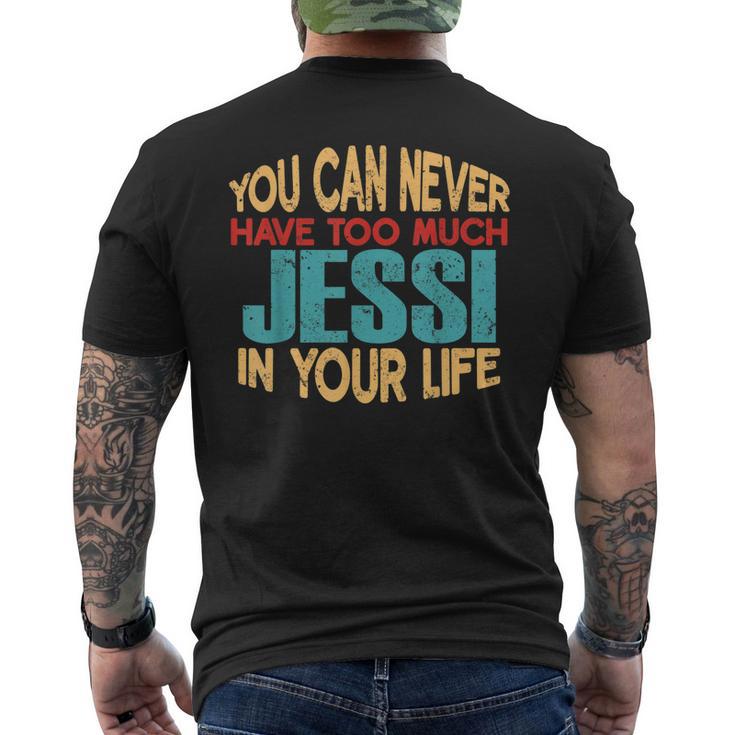 Jessi Personalized First Name Joke Item Men's Back Print T-shirt