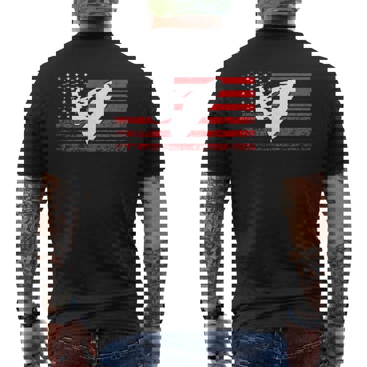 Jet Ski American Flag Funny Jet Skiing Gifts Skiing Funny Gifts Mens Back Print T-shirt