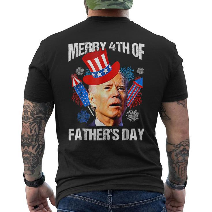Joe Biden Confused Merry 4Th Of Fathers Day Fourth Of July  Mens Back Print T-shirt