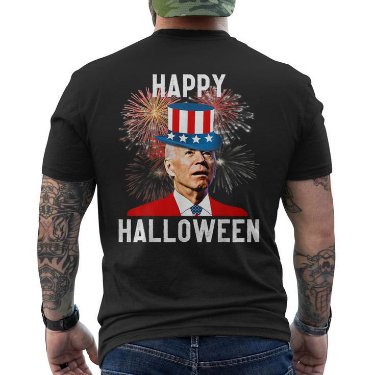 Joe Biden Happy Halloween For 4Th Of July Men's Back Print T-shirt