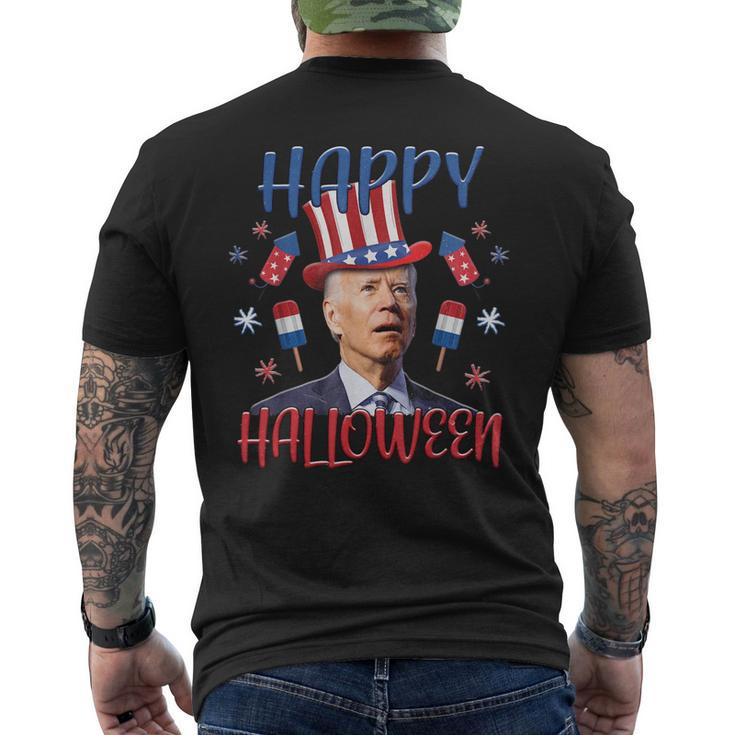 Joe Biden Happy Halloween Confused 4Th Of July 2023 Men's Back Print T-shirt