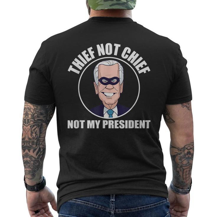 Joe Biden Is Not My President Funny Anti Joe Biden Mens Back Print T-shirt