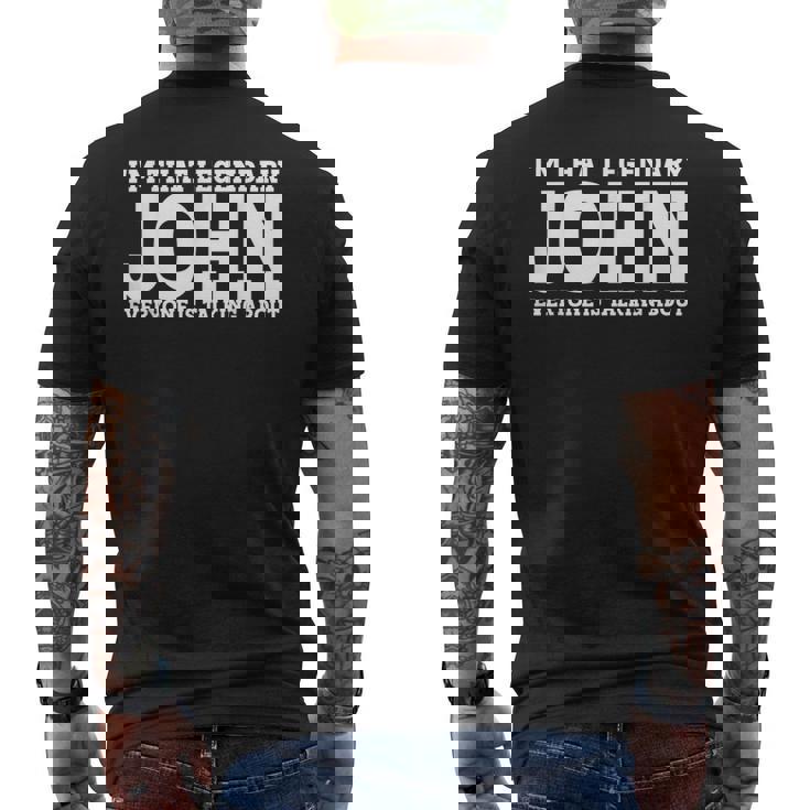 John Personal Name John Men's Back Print T-shirt