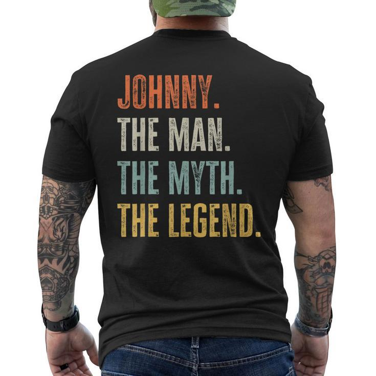 Johnny The Best Man Myth Legend Funny Best Name Johnny Men's Crewneck Short Sleeve Back Print T-shirt