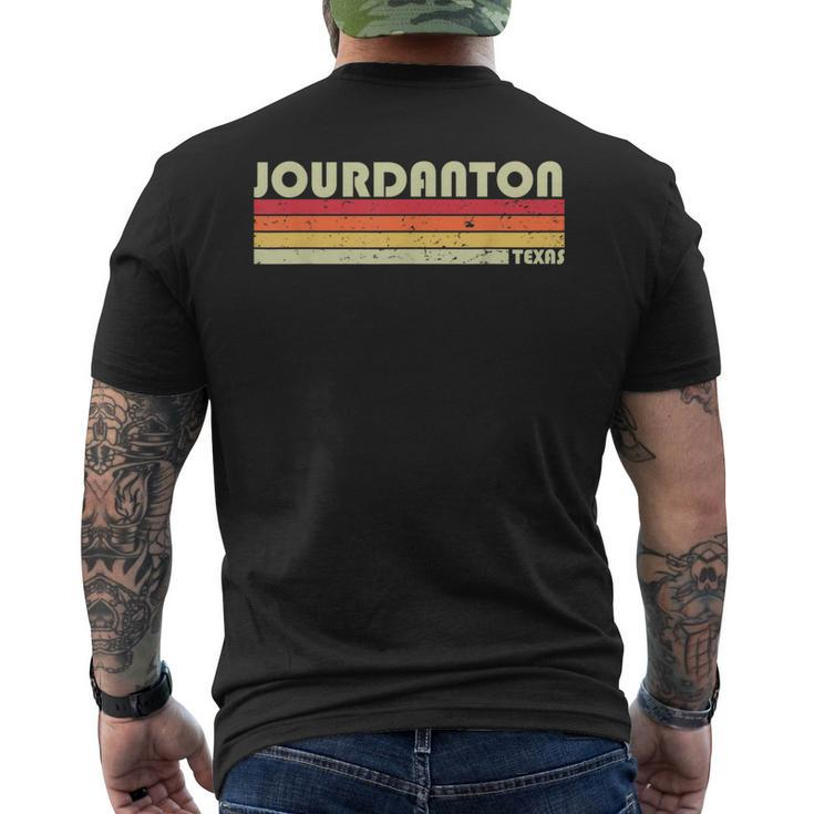 Jourdanton Tx Texas City Home Roots Retro 70S 80S Men's T-shirt Back Print