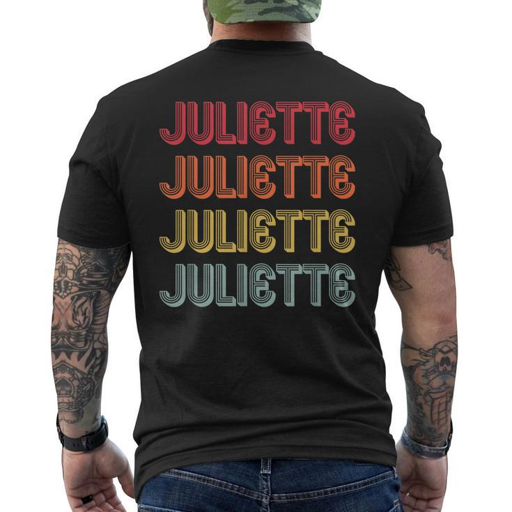 Juliette Name Personalized Retro Vintage 90S Birthday Men's Back Print T-shirt