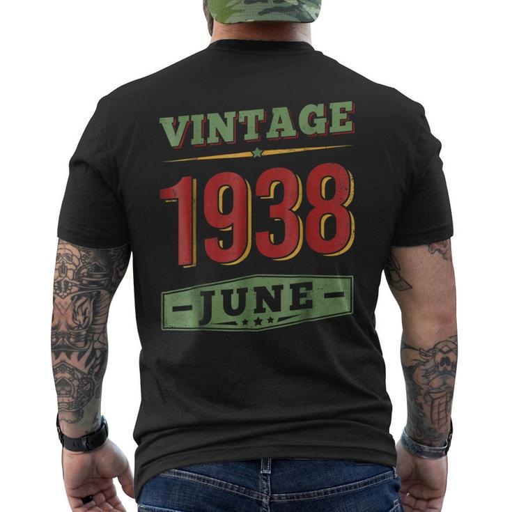 June 1938 80 Years Old 80Th Birthday Men's Back Print T-shirt
