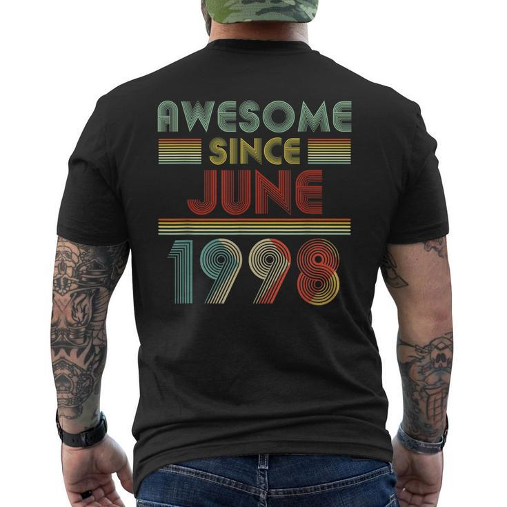 June 1998 21 Years Old 21St Birthday Decorations Men's Back Print T-shirt
