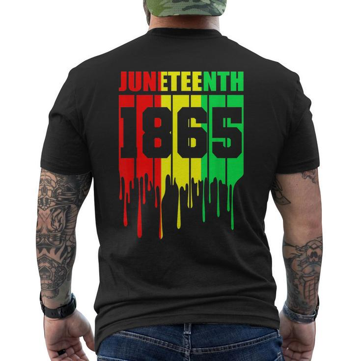 Junenth 1865 African Flag Color Celebrate Junenth  Mens Back Print T-shirt
