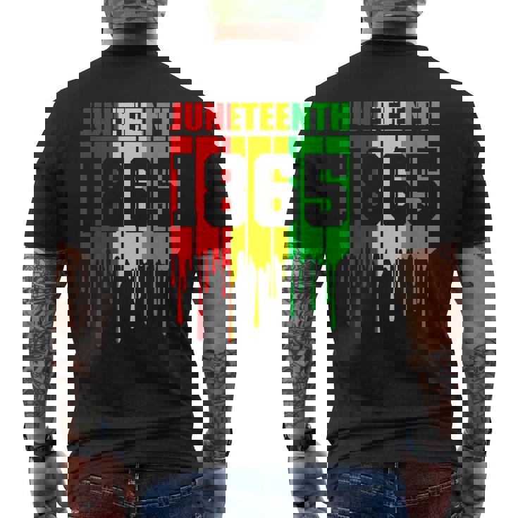 Junenth 1865 African Flag Color Celebrate Junenth  Mens Back Print T-shirt