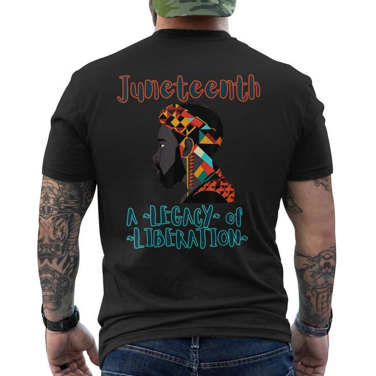 Junenth A Legacy Of Liberation African American Heritage  Mens Back Print T-shirt