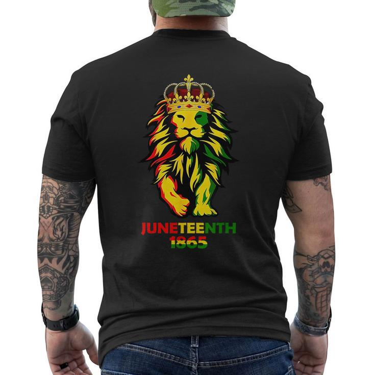 Junenth African American Black Lion 1865 King Gifts Mens Back Print T-shirt