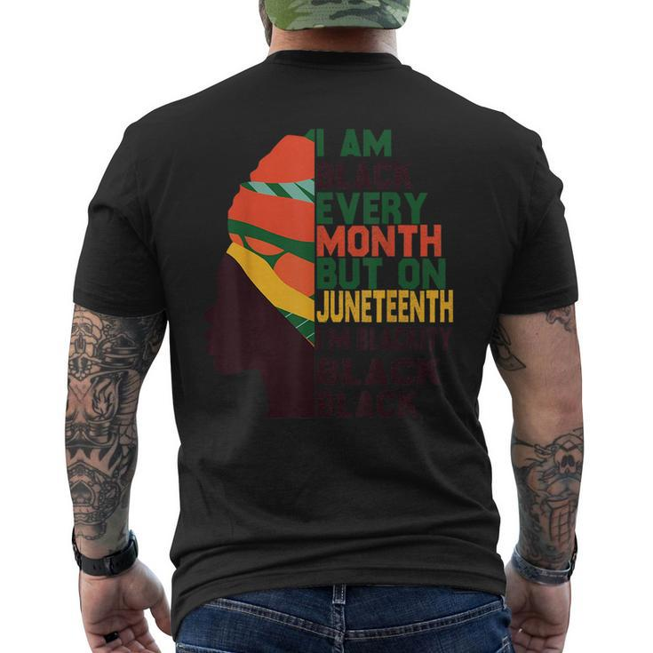Junenth African American Pride Queen Black Month History  Mens Back Print T-shirt
